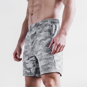 {NO BULL} Camo Lightweight Knit Short 7” White Camo